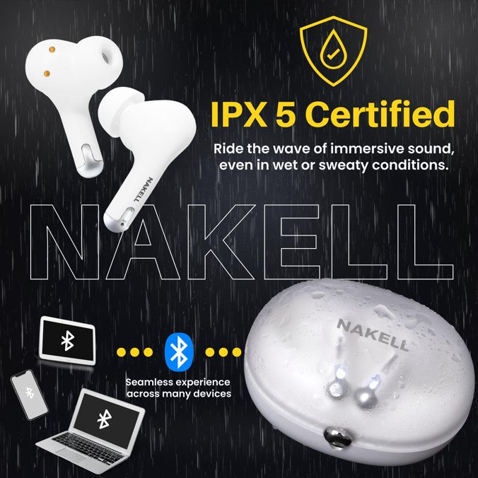 Nakell bluetooth earbuds_ White